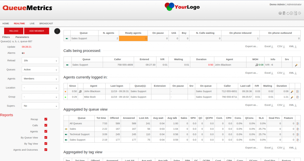 Queuemetrics Make A Powerful Call Center. Integrate VitalPBX With Queue Metrics.