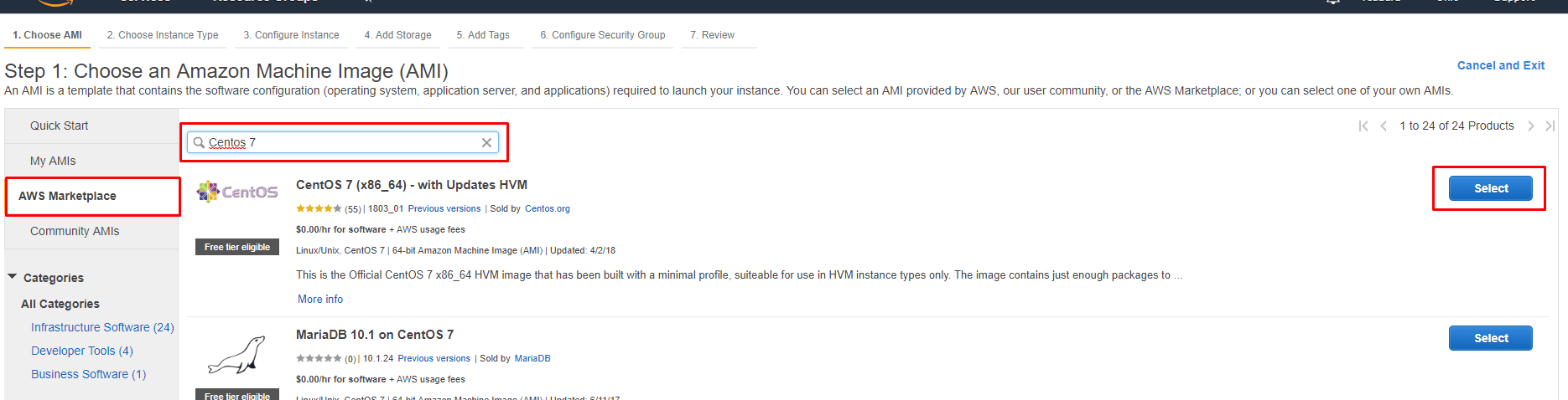 VitalPBX Amazon AWS Centos 7