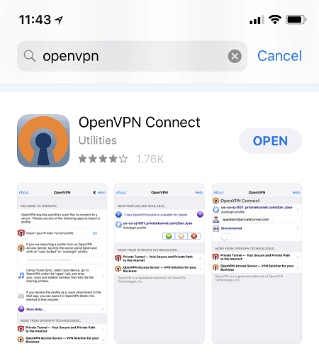 download the new version for iphoneOpenVPN Client 2.6.8.1001