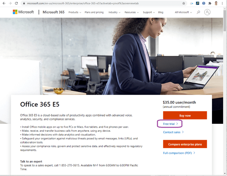 VitalPBX Microsoft Teams Office 365 R5 Trial