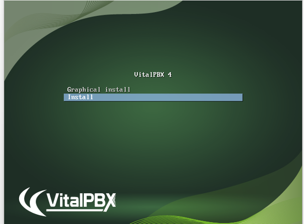 VitalPBX Debian Welcome Installation Screen