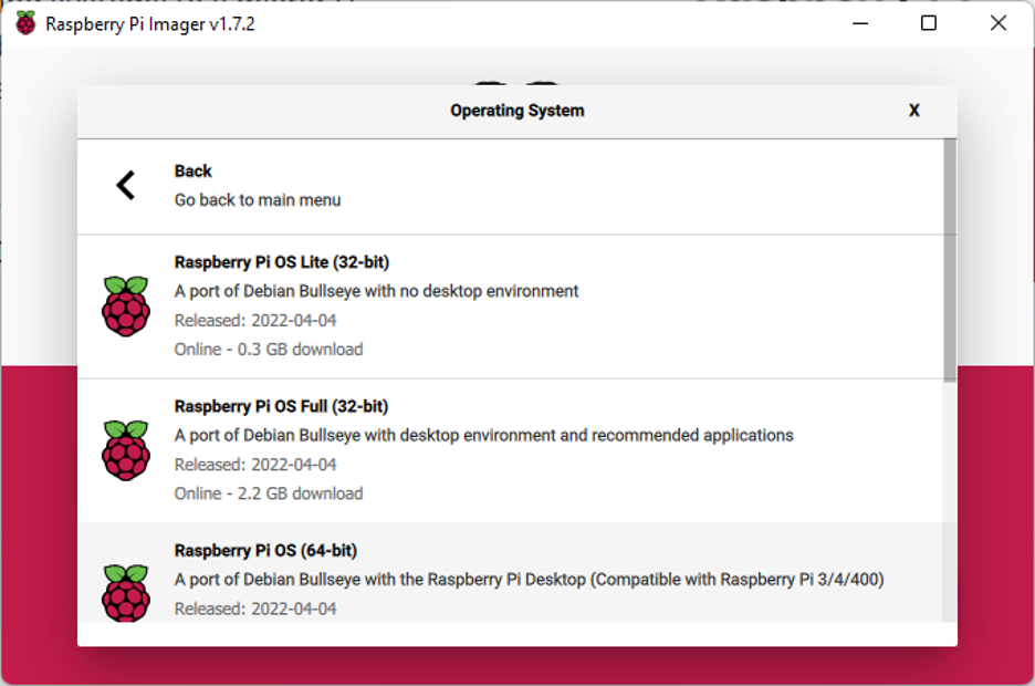 Raspberry Pi OS (64-bit)