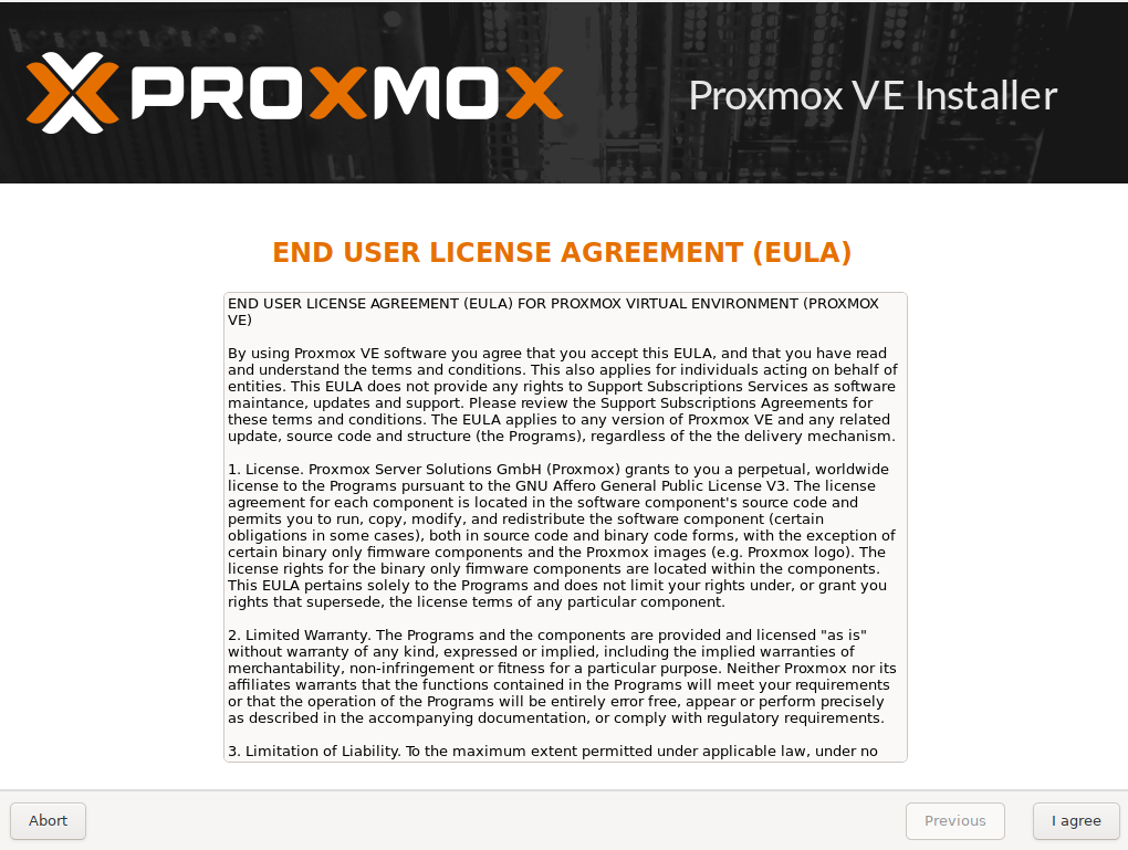 proxmox eula