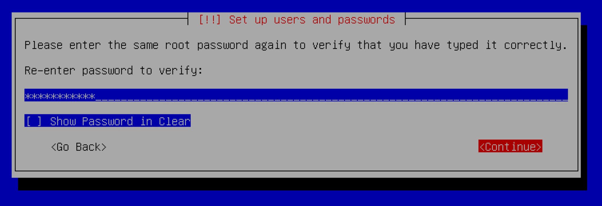 Enter continue