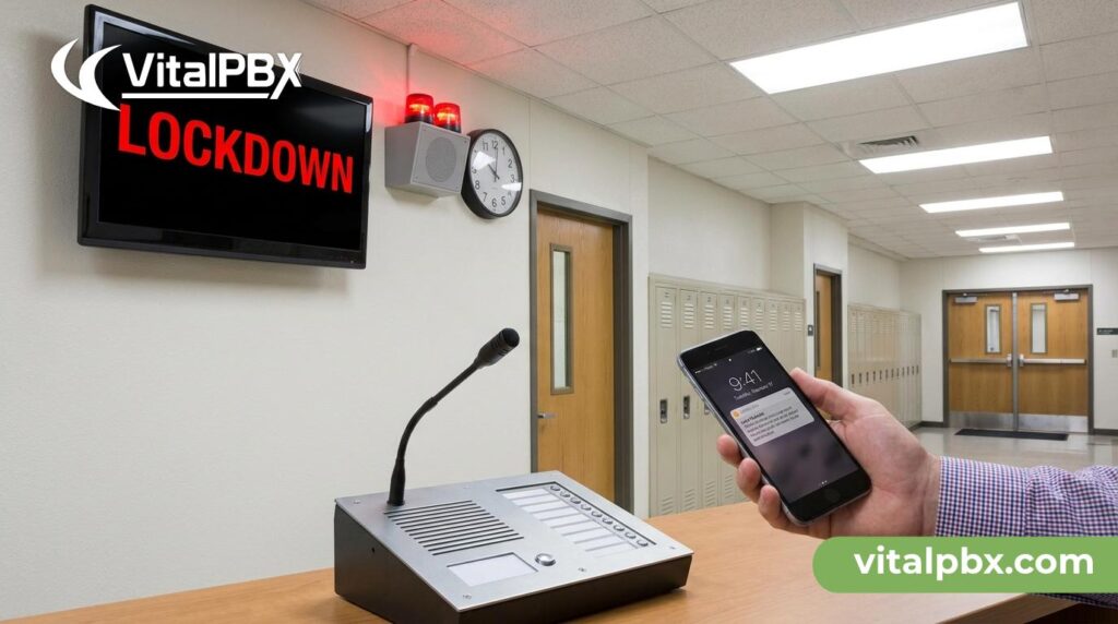 Emergency Lockdown Communication Paging and Alerts for Schools