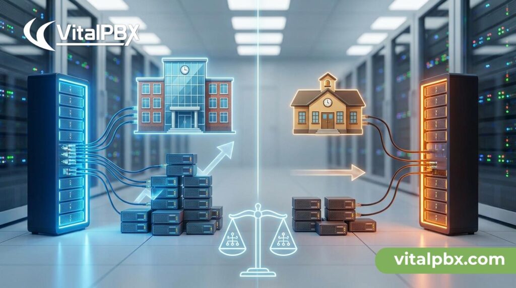 VitalPBX vs 3CX for K 12 Which PBX Scales Better